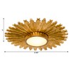 Parrot Uncle 21.6" Modern Gold LED Flush Mount Ceiling Light - 4 of 4