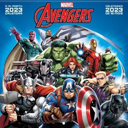 2023 Marvel Avengers Wall Calendar Bilingual French - Trends International