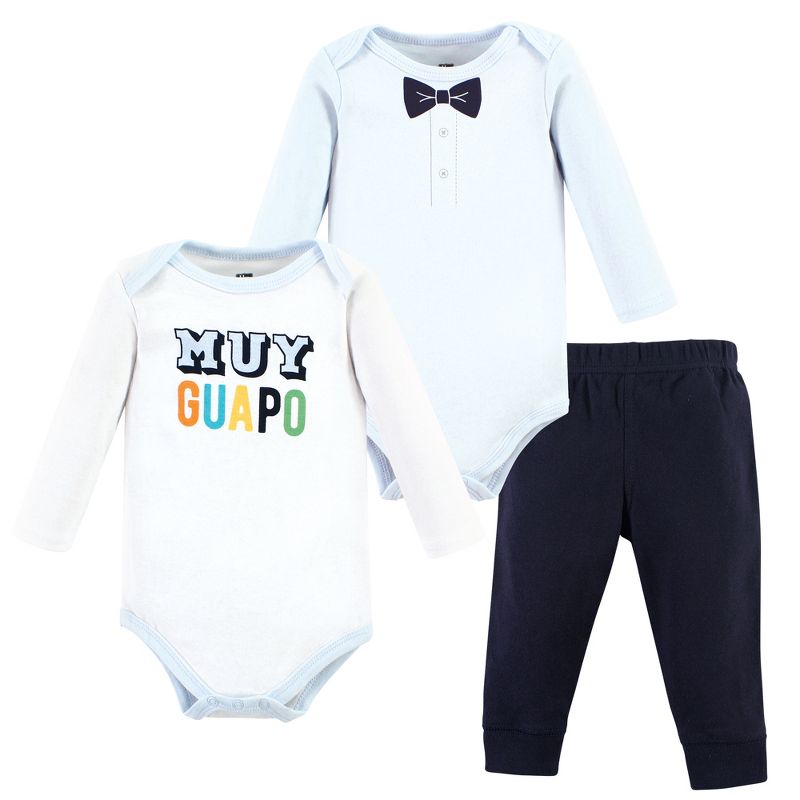 Hudson Baby Infant Boy Cotton Bodysuit and Pant Set, Hola Ladies Long Sleeve, 1 of 6