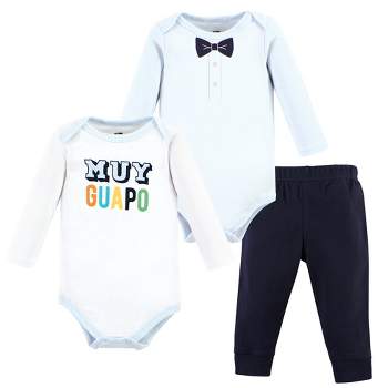 Hudson Baby Infant Boy Cotton Bodysuit and Pant Set, Hola Ladies Long Sleeve