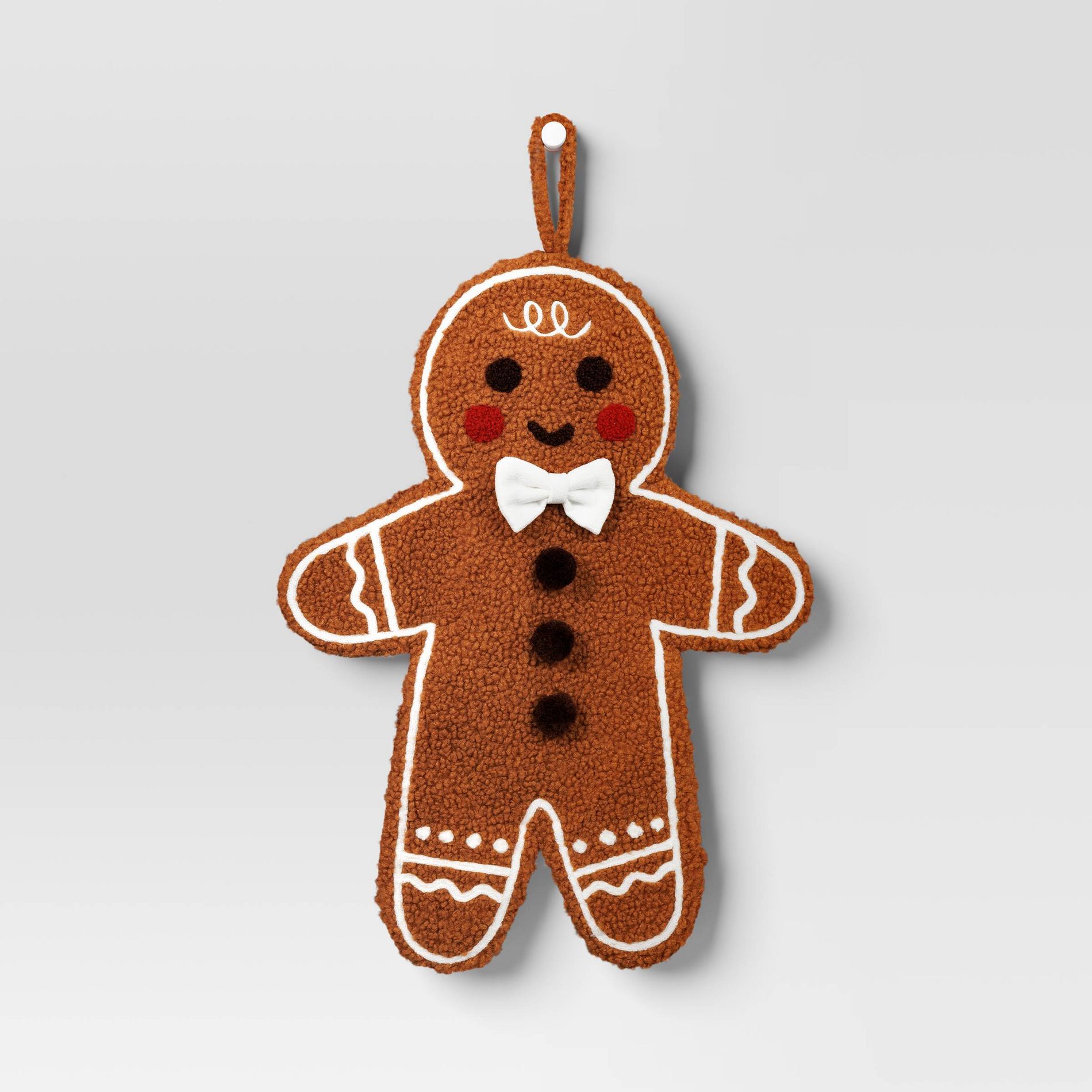 18" Christmas Faux Shearling Gingerbread Stocking - Wondershop™