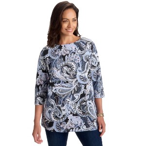 Jessica London Stretch Cotton Boatneck Tunic - 1 of 4