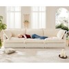 Slipcovered 3 Seater Sofa Couch with Deep Seat and Removable Pillows, Corduroy Sofa with Armrests, Modern Sofa with Cushions for Living Room-Koiai - 3 of 4