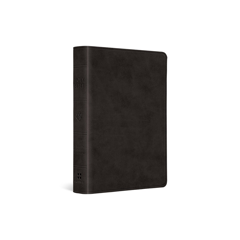 ESV Large Print Value Compact Bible, Red Letter (Trutone, Black) - by Esv Bibles (Leather Bound)