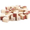 Juvale 60-Pack Wood Rubber Stamps, Cursive Alphabet Stamp Set, 0.6 x 0.6 x 0.9 In - 3 of 3