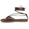 Journee Collection Womens Jess Ankle Wrap Low Block Heel Sandals Brown 9.5 - 2 of 4