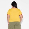 Women's Pooh Ringer Short Sleeve Graphic Baby T-Shirt - Dark Mustard Yellow - 3 of 3