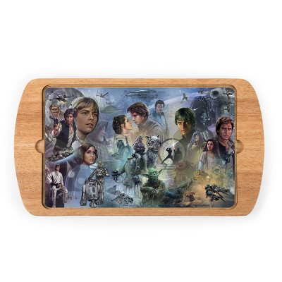 Picnic Time Star Wars Parawood Billboard Glass Top Serving Tray