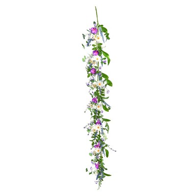 Transpac Artificial 60 In. Multicolor Spring Daisy Garland : Target