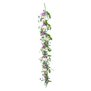 Transpac Artificial 60 in. Multicolor Spring Daisy Garland - 1 of 4