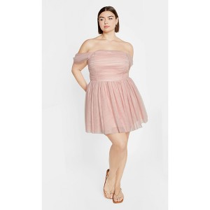 Women's Plus Size Lulu Dress - dusty pink | CITY CHIC - 1 of 4