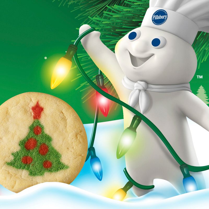 Pillsbury Ready-to-Bake Christmas Tree Shape Sugar Cookie Dough - 9.1oz/20ct, 2 of 12