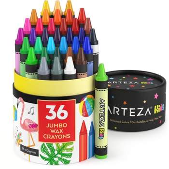 Arteza Kids Wax Crayons, Jumbo Size - 36 Pack