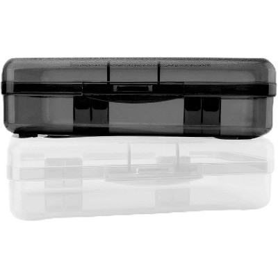 Fmeida Pencil Box, Large Capacity Clear Pencil Case, 1 Pack Hard Pencil Case, Clear Crayon Box with Snap-tight Lid Stackable Design