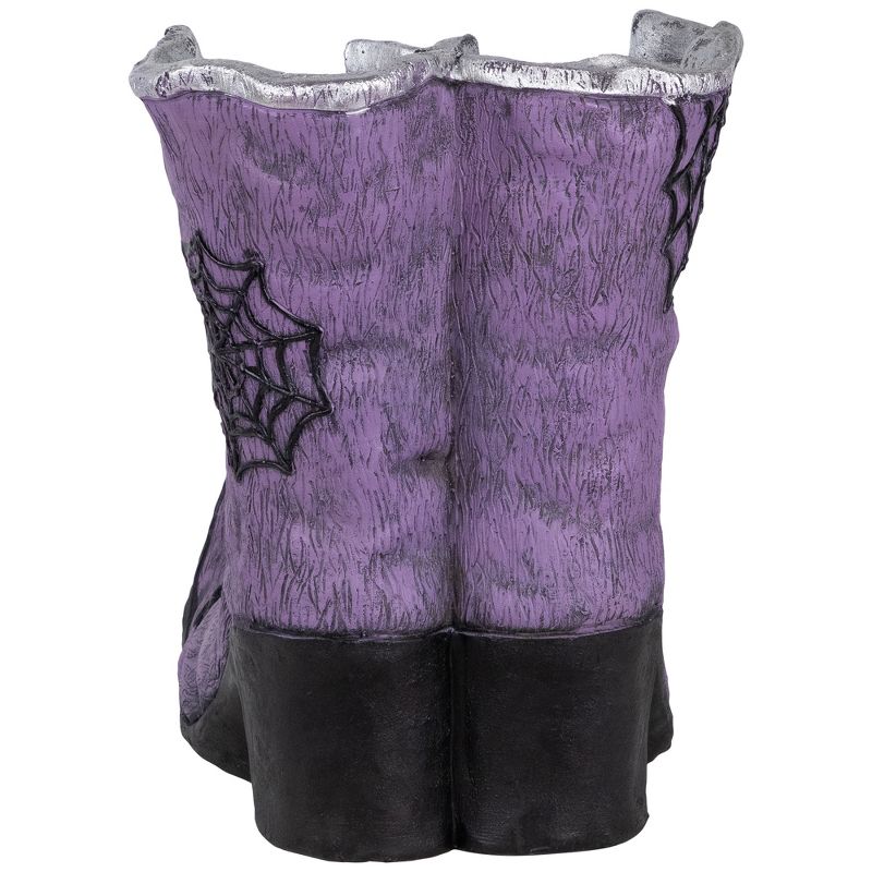 Northlight 15" Purple Witch's Boots Ceramic Halloween Decoration, 5 of 8