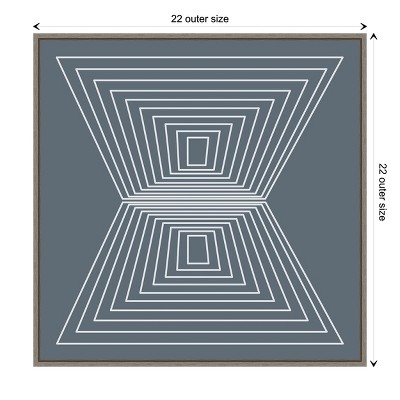 Sylvie Greywash Framed Abstract Canvas Wall Art, 22 x 22 Inches