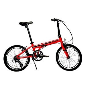 ZiZZO Urbano 8-Speed Aluminum 20" Folding Bike - Red - 1 of 4