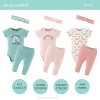 The Peanutshell Carefree Floral Newborn Layette Set for Baby Girls, 16-Pieces, Pink/Aqua, 0-3 Months - image 4 of 4