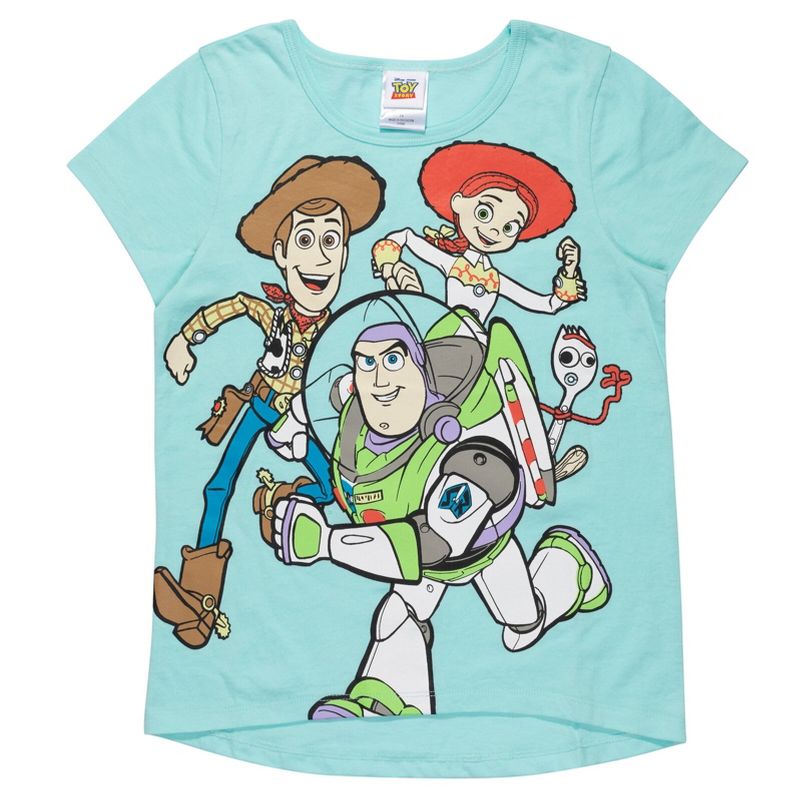 Disney Pixar Toy Story Woody Buzz Lightyear Forky Girls 3 Pack Graphic T-Shirts Toddler, 5 of 9
