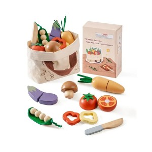 ROBOTIME Play Food and Toy Kitchens, Pretend Cutting Food Toys with Accessories, for Children's Gift, 7PCS, Multicolored, 5.91"*2.36"*4.71" - 1 of 4