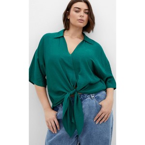 Women's Plus Size Rosie Shirt - jade | CITY CHIC - 1 of 4