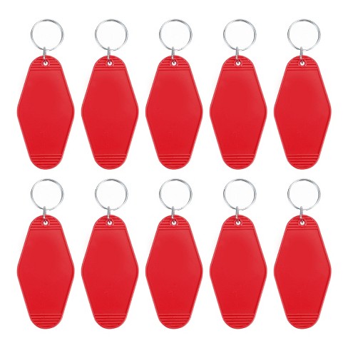 Unique Bargains Blank Vintage Motel Hotel Keychains Key Tag 10 Pcs Red Target