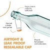 Amici Home Italian Recycled Green 25 oz Faceted Hermetic Glass Bottles, Set of 2 - 4 of 4