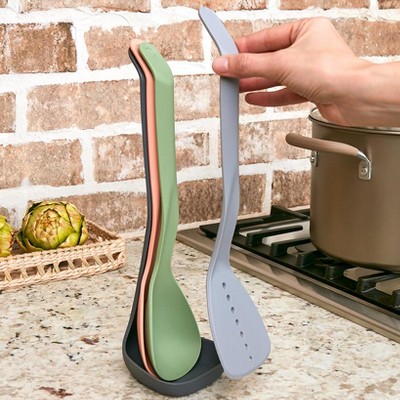 The Lakeside Collection Magnetic Kitchen Utensil Set - Ladle, Spoon, Spatula - — фото 3