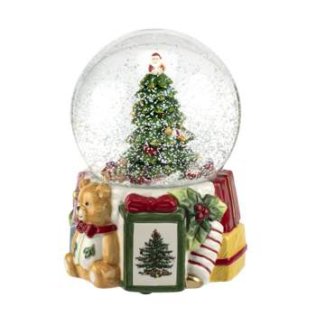 Spode Christmas Tree 6.5" Musical 250th Anniversary Snow Globe (Deck The Halls), 6.5 Inch