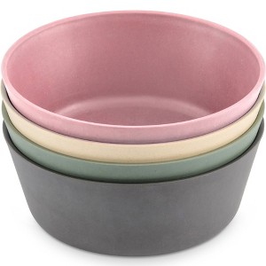 WeeSprout Bamboo Kids Bowls, Set of Four Kid-Sized Dinnerware, Cereal, Leftovers & Snack Bowl - 1 of 4