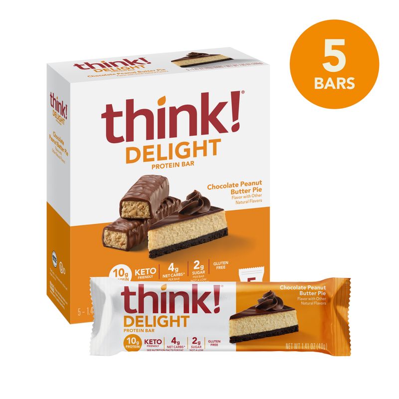 think! Keto Protein Chocolate Peanut Butter Bars, 3 of 20