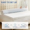 Aghana Digitals 3 Inch Twin XL Memory Foam Mattress Topper with Washable Cover - 4 of 4