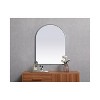 Elegant Lighting Metal Frame Arch Mirror 27x36 Inch in Silver - 4 of 4
