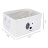 REGALWOVEN Cotton Collapsible Reinforced Handles Lightweight Open Storage Bins 15.7*11.8*7.9in 3 Pcs - 4 of 4