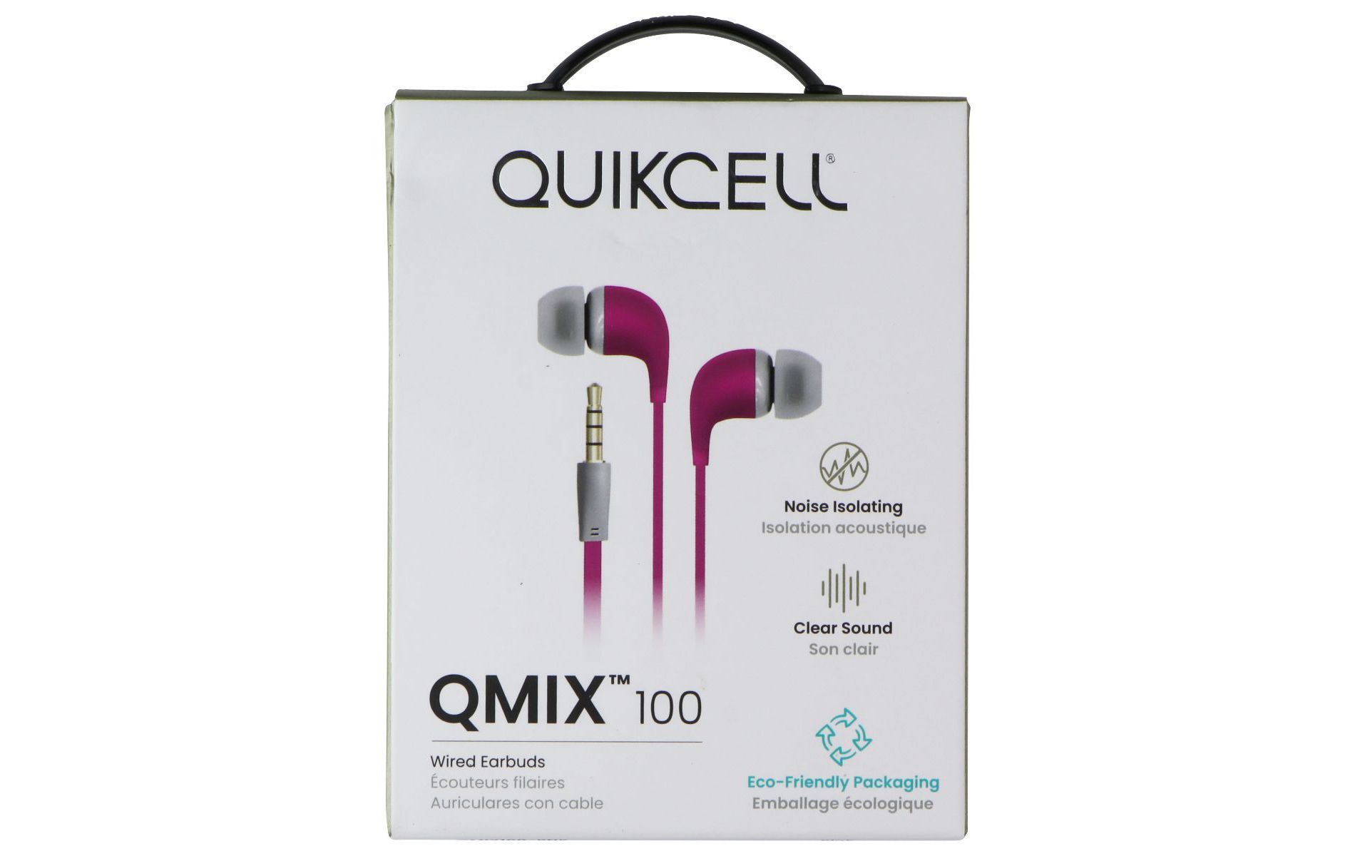 Quikcell QMIX 100 Series Wired 3.5mm Earbuds - Pink