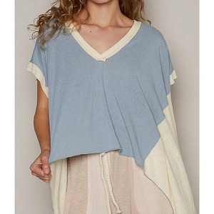 Women's Colorblock Woven Top - POL - 1 of 3