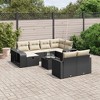 vidaXL Garden Sofa Set Black, Cream White - 2 of 4