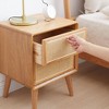 NicBex Wooden Nightstand with Open Shelf Bedside Table with Storage End Table with Angled Legs for Bedroom, Living Room - 4 of 4