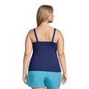 Lands' End Women's Plus Size DD-Cup Chlorine Resistant Square Neck Underwire Tankini Top Swimsuit Adjustable - 2 of 4