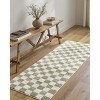 Hauteloom Canika Green Checkered Washable Plush Rug - 3 of 4