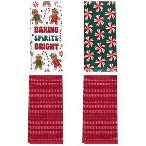 John Ritzenthaler Co. 100% Cotton Kitchen Towels Bake Peppermints Green Absorbent Dish Towels for Drying & Cleaning Soft & Durable (Set of 4) - 1 of 4