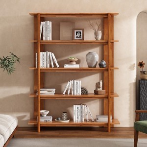 Christopher Knight Home Yuumi Farmhouse 4-Tier Acacia Wood Open Bookshelf - 1 of 4