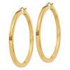 Black Bow Jewelry 3mm, 14k Yellow Gold Square Tube Round Hoop Earrings, 50mm (1 7/8 In) - 2 of 4