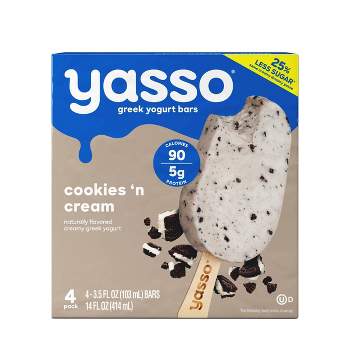 Yasso Frozen Greek Yogurt - Cookies 'n Cream Bars - 4ct
