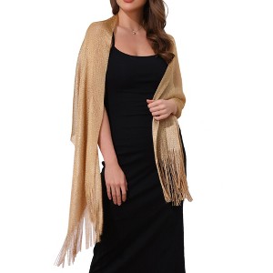 INSPIRE CHIC Women's 100% Polyester Fashion Pashmina Shawls 190 x 45 cm 1 Pc - 1 of 4