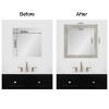 Amanti Art Mirror Makeover Bathroom Mirror Frame Border Kit - Fully Assembled Peel and Stick Frame - Mirror NOT Included - Dove Greywash Narrow Trim - 3 of 4