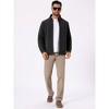 INSPIRE CHIC Men's Stand Collar Full Zip Long Sleeve Plush Fleece Winter Jacket - 2 of 4