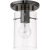 Livex Lighting Munich 1 - Light Flush Mount in  Black Chrome - 3 of 3