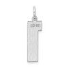 Black Bow Jewelry Sterling Silver, Athletic Collection, Large Polished Number 1 Pendant - 3 of 4
