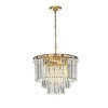 ALOADECOR 6-Lights Modern 3-Tier Round Crystal Fringe Chandelier - 3 of 4